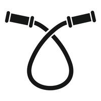 Jump rope lying on the floor forming a drop shape vector