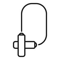 Skipping rope icon representing fitness and exercise vector