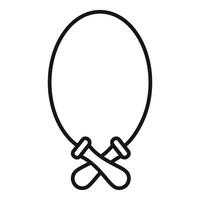 Skipping rope icon representing fitness and exercise vector