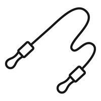 Jumping rope icon showing fitness and activity vector