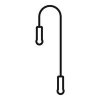 Skipping rope icon with handles for jumping workout vector