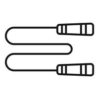 Jump rope icon representing fitness and exercise vector