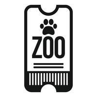Zoo ticket with barcode allowing access for visitors vector