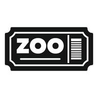 Simple icon representing a ticket granting access to a zoo and its animal exhibits vector