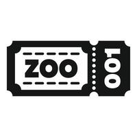 Zoo ticket admitting access to wildlife park vector