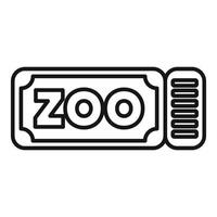 Zoo ticket admit one entry pass allowing access vector