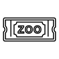 Simple zoo ticket granting entry to a wildlife park vector