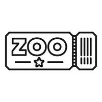 Zoo ticket granting access to wildlife park vector