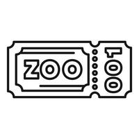 Zoo ticket allowing entry for viewing animals vector