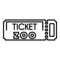 Zoo ticket admit one entry pass showing having fun vector