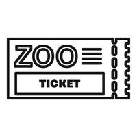 Simple icon of a zoo ticket allowing entry for one person vector