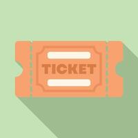 Orange event ticket admit one illustration with shadow vector