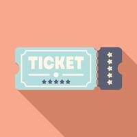 Blue event ticket lying on a pink background vector