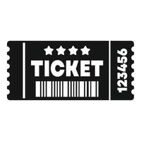 Black ticket showing five stars rating barcode and numbers vector