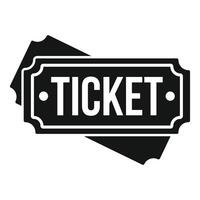 Two tickets are lying overlapped, creating a shadow effect vector