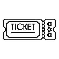 Blank ticket icon representing event entry or raffle vector