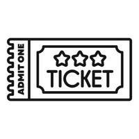 Admit one ticket representing attending event with three stars for quality vector