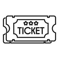 Ticket admit one showing five stars rating vector