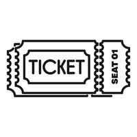 Ticket icon representing entertainment access and admission vector