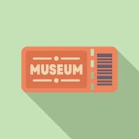 Museum ticket admit one access pass concept vector