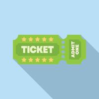 Green admit one ticket allowing access for one person vector