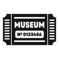 Museum ticket admit one access pass showing number vector