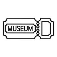 Museum ticket admit one access pass icon vector