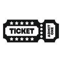 Black and white ticket admit one showing access, pass, or entry vector