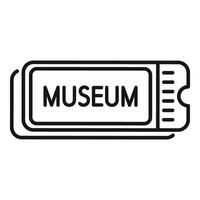 Museum ticket admit one access pass showing entry vector