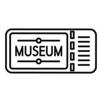Museum ticket admit one access pass showing entry vector