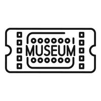 Museum ticket granting access to art and history vector