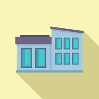 Modern office building with large windows is standing in the sunlight vector