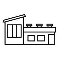Modern factory building with rooftop air conditioning units vector