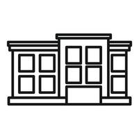 Modern building facade with large windows for urban architecture project vector