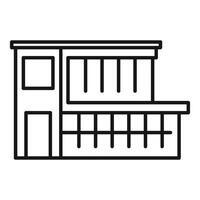 Modern building with large windows is representing modern architecture vector