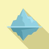 Iceberg floating with hidden danger in water vector