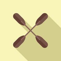 Four crossed kayak paddles making a geometric shape vector
