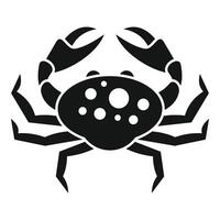 Big ocean crab standing with claws open icon vector