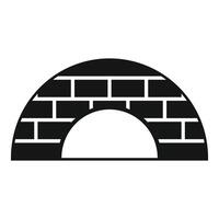 Semicircular arch bridge structure connecting spaces vector