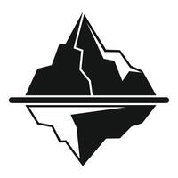 Iceberg floating showing visible and hidden parts vector