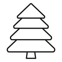 Stylized christmas tree with simple lines drawing for festive decoration vector