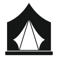 Tourist tent icon, simple style vector