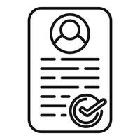 Human resources manager is approving a job application form vector