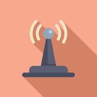 Antenna transmitting radio waves broadcasting information vector