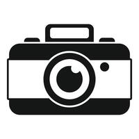 Black and white digital camera capturing memories vector
