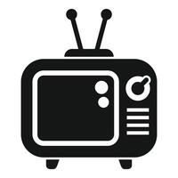 Old tv set transmitting information with antenna vector
