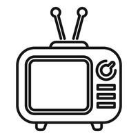 Old television set receiving transmission with static antenna vector
