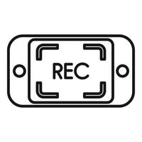 Smartphone recording content with rec symbol displayed vector