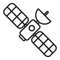 Space satellite orbiting earth transmitting signal vector