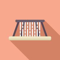 Empty public park swing set on a sunny day vector